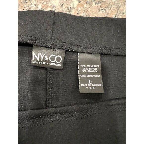NY & CO Women's Black full length Pencil Skirt Size L Elastic Waist‎ Casual - Picture 6 of 8